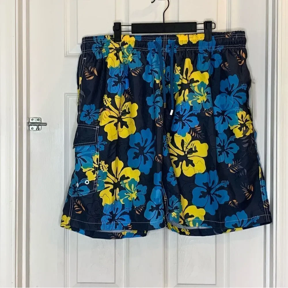 SIX ISLANDS Mens Swim Trunks Recycled Plastic Fabric Size 3XL